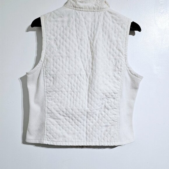 Columbia Medium Cream Lined SportSwear Quilted Zip-up Casual Vest - Picture 3 of 12